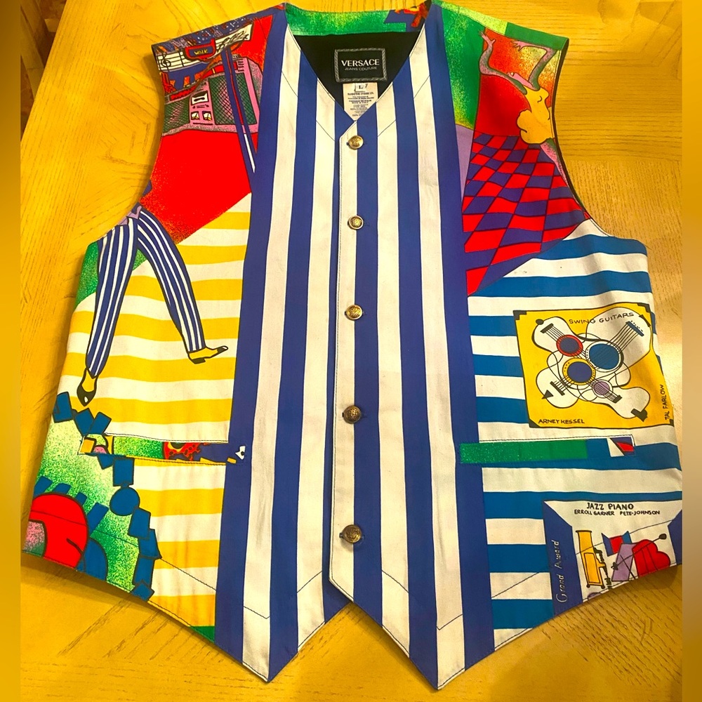 VERSACE JEANS COUTURE Men’s Jazz Theme Vest size Large